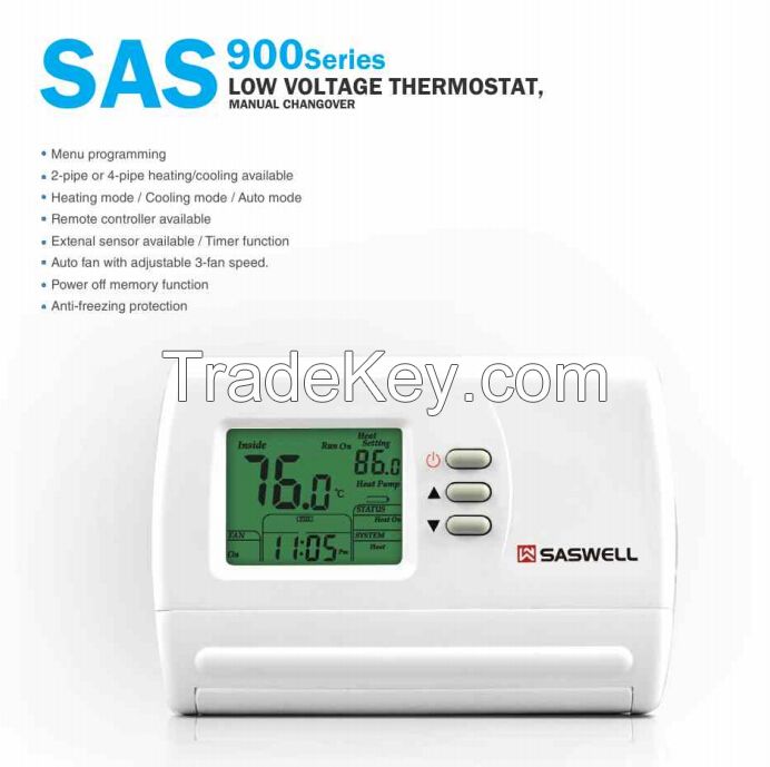 SASWELL 7-day Programmable 2 Stage Heat Pump Digital THERMOSTAT, ICM, NIB Made in USA