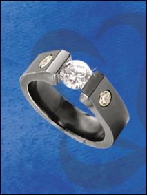 titanium or stainless steel ring fashion jewelry