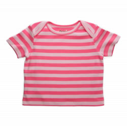 Pink Stripes Organic Baby Tee