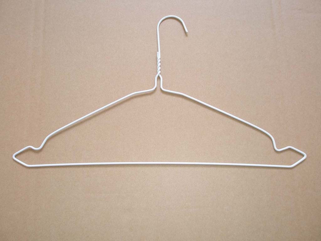 white notched hanger