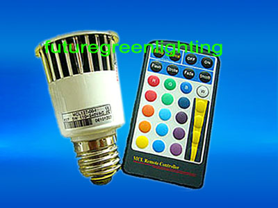 High power 5W LED lamp with remote controller