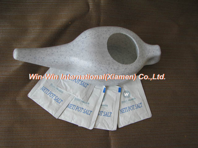 Plastic Nasal Cleansing Pot and Neti Salt