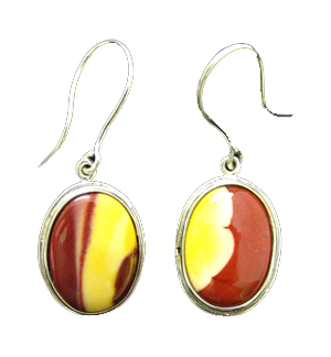 Silver Mookaite Earring