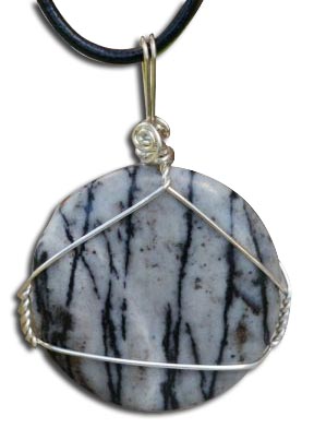 Silver Picasso Jasper Pendant