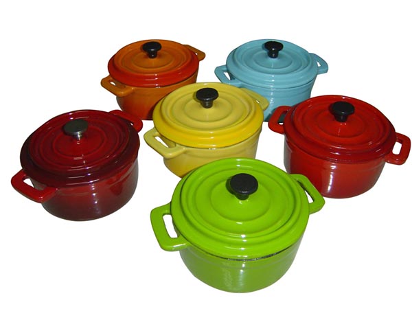 cast iron cookware mini enamel pot