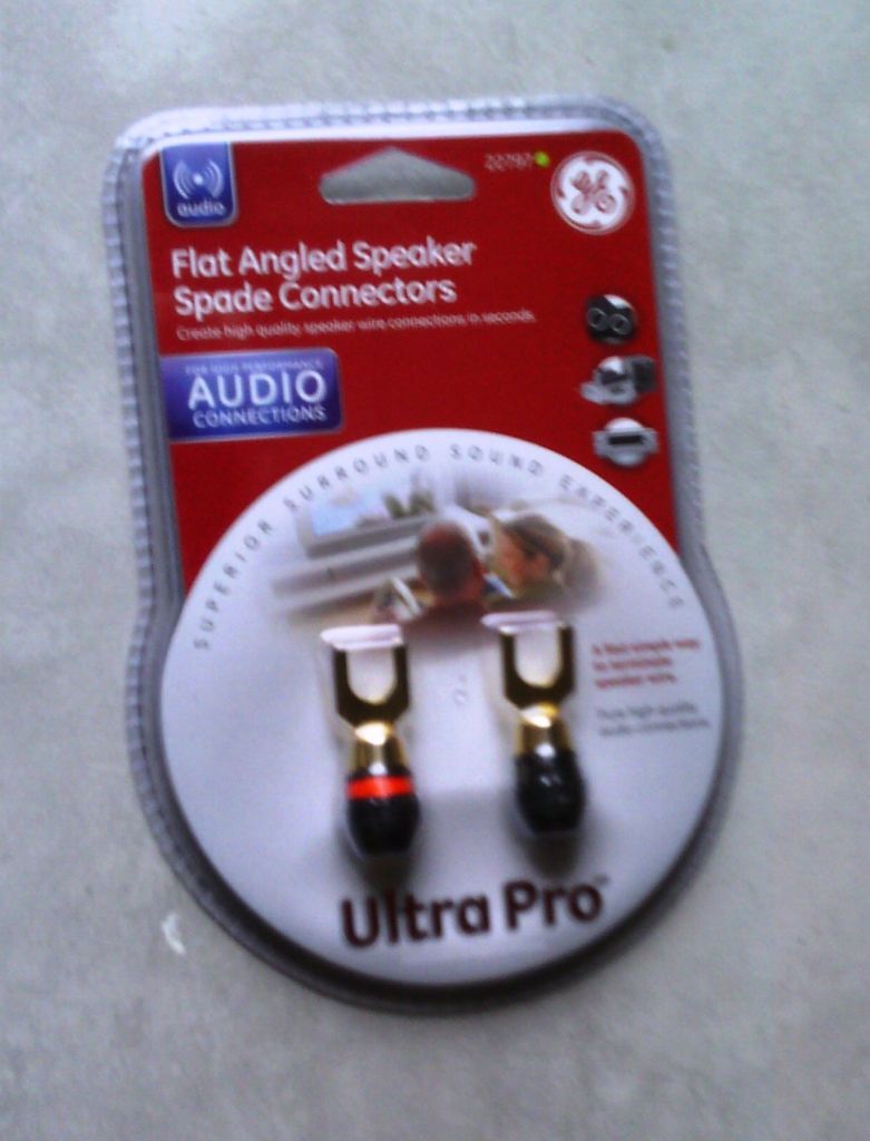 GE Flat Angled Speaker Spade Connectors Ultra Pro 22797