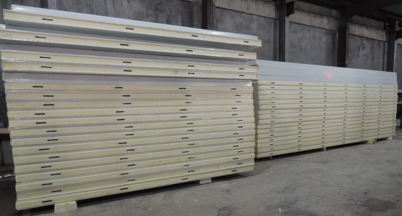 100mm PU insulation panel with color steel sheet