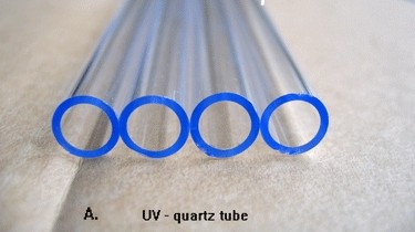 UV stop quartz tube