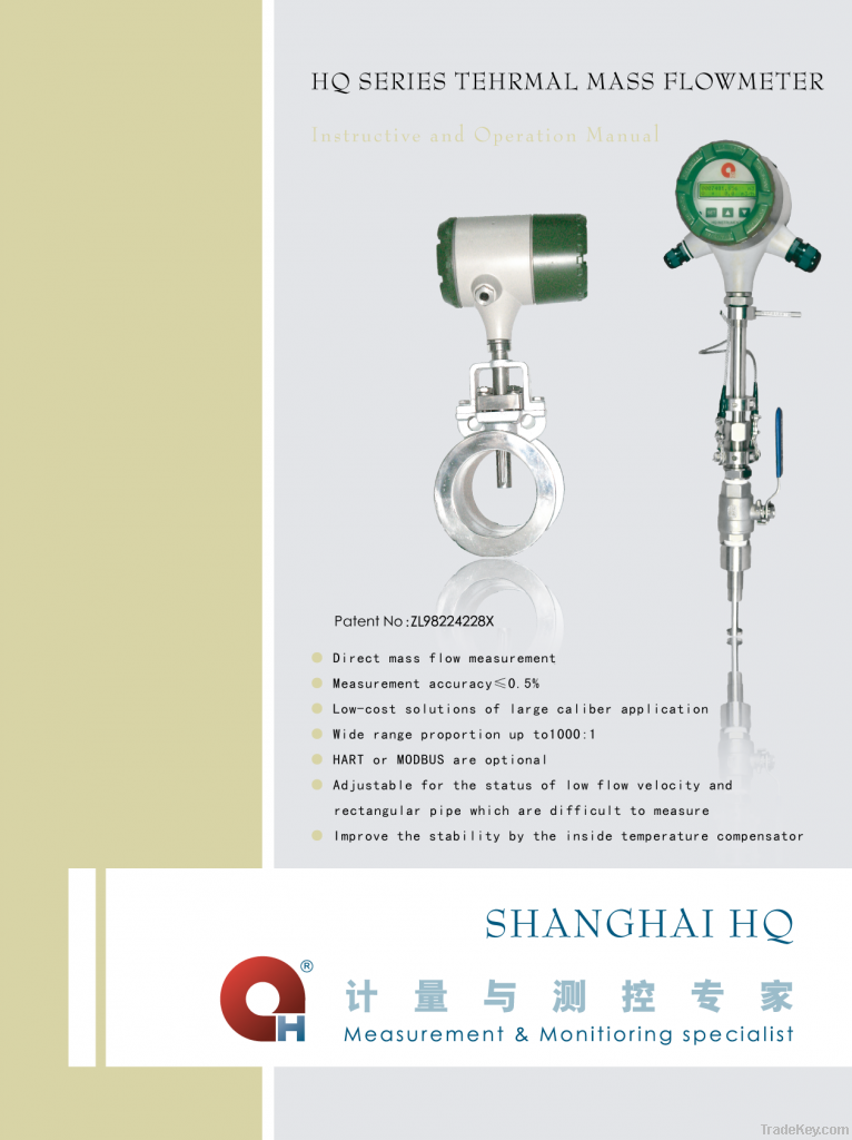 thermal mass flow meter