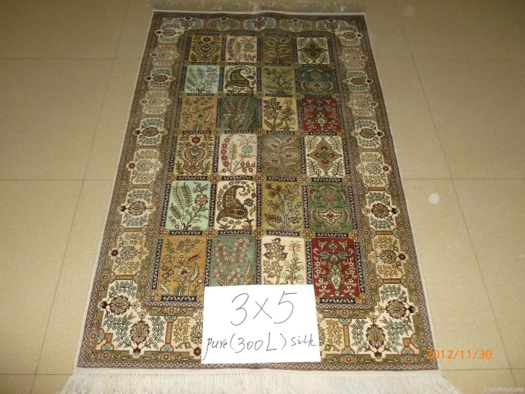 300lines handmade pure silk carpets rugs