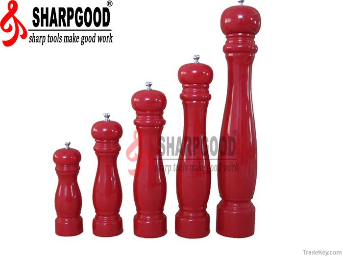 UV  paint  wooden Pepper Mill