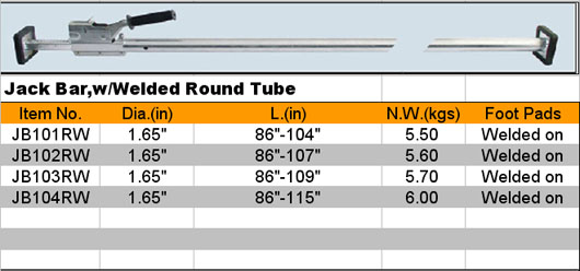 Jack Bar, w/Welded Round Tube JB101RW