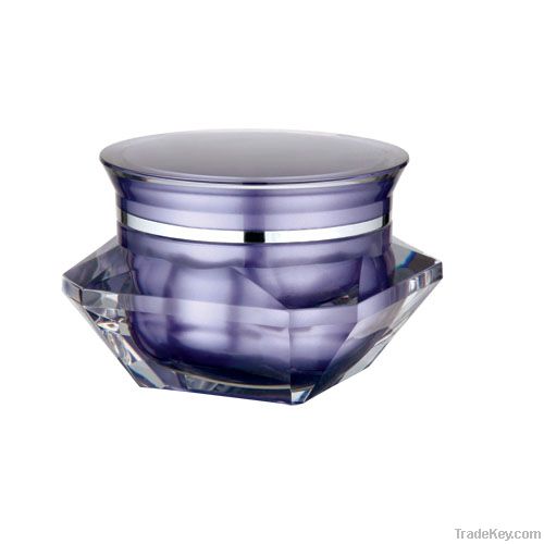 Cream Jar Diamond Acrylic