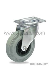 80mm swivel PP hub rubber caster