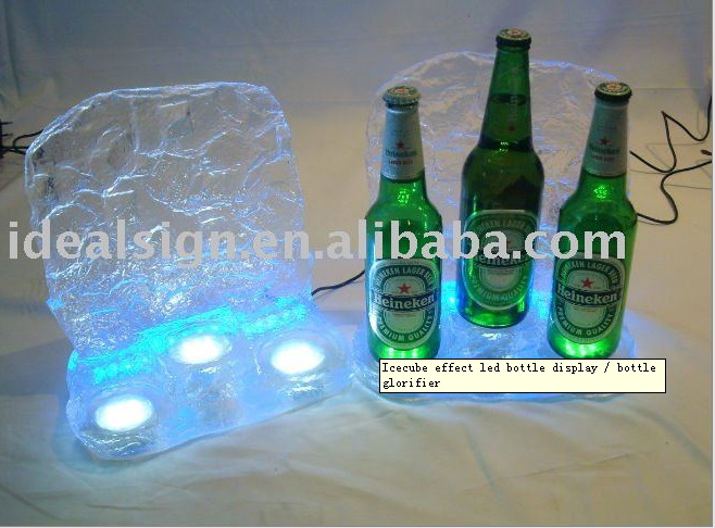 Icecube effect led bottle display / c1