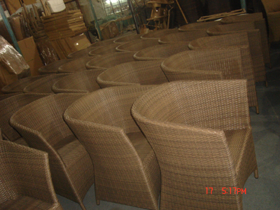 Outdoor Cast Rattan Chair