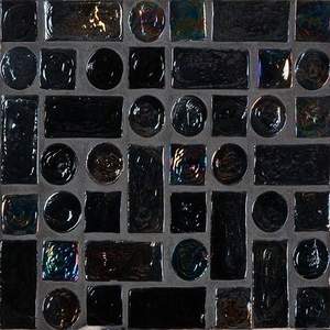 Iridescent Black Glass Mosaic Mix