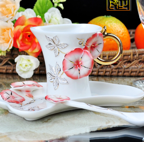 SanSeed Porcelain, Phnom Penh Petunia, Ceramics Coffee Cup