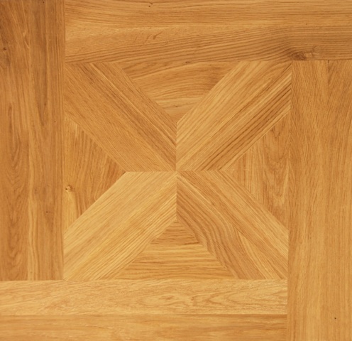 Handmade and Lacquered Solid Oak Panel Parquet