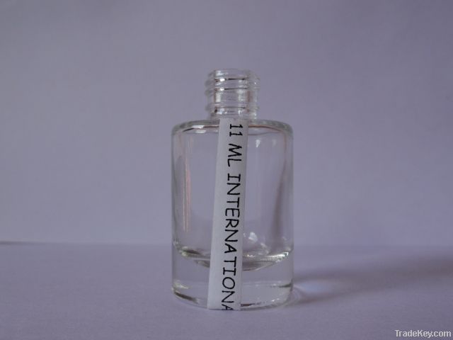 11ml Round Nail Polish Glass Bottle with Black Round Cap