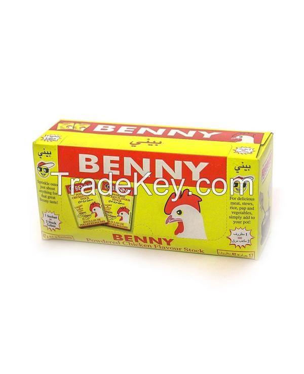 Bulk Sales Benny powdered chicken flavour stock 42x17g great taste for cooking seasoning