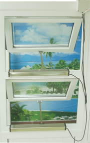 PVC hung window  with Electric Opener