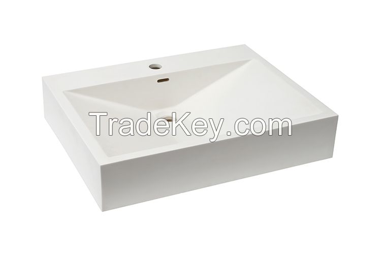 Acrylic solid surface wash basins