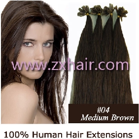 100S 20" Nail tip hair Human Hair Extensions #04