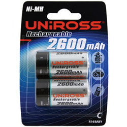 Rechargeable Battery C Size 2600mAh
