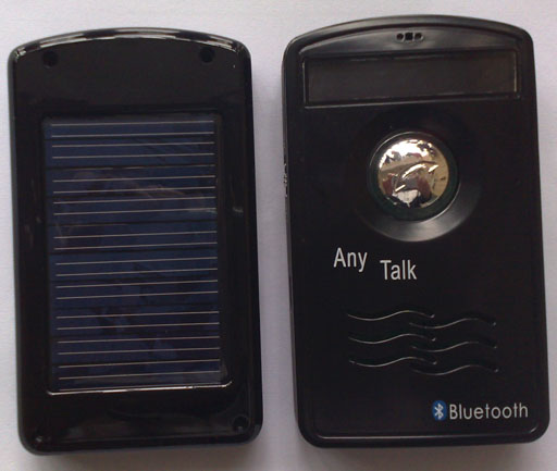 bluetooth solar power speakphone caller ID FM transmit