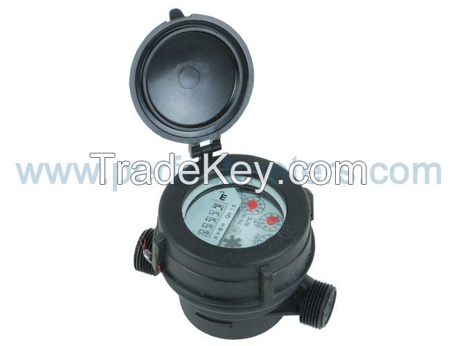 Plastic Single Jet Liquid-Filled Type Water Meter (15mm)