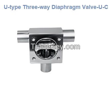 u-type three-way mini diaphragm valve / mini manual diaphragm valva /mini pneumatic diaphragm valve/Various combinations diaphragm valve/Mini multiport diaphragm valve/mini three-way diaphragm valve