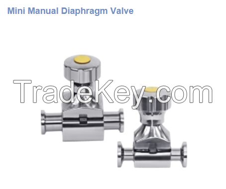 Mini multiport diaphragm valve/u-type three-way mini diaphragm valve / mini manual diaphragm valva /mini pneumatic diaphragm valve/Various mini three-way diaphragm valve