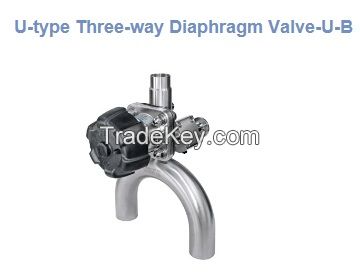 u-type three-way diaphragm vale/Pneumatic Diaphragm Valve/Manual diaphragm valve/High clean diaphragm valve/Tank bottom diaphragm valve/pneumatic tank bottom diaphragm valve