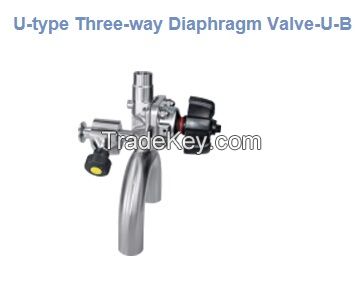 u-type three-way diaphragm vale/Pneumatic Diaphragm Valve/Manual diaphragm valve/High clean diaphragm valve/Tank bottom diaphragm valve/pneumatic tank bottom diaphragm valve