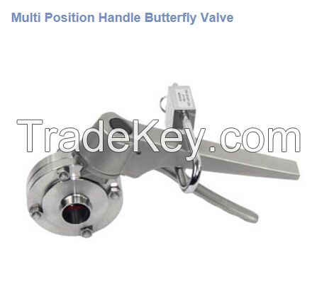 Multi Position Handle Butterfly Valve/butterfly valve/Sanitary butterfly valves/Fine Adjustment Butterfly Valve