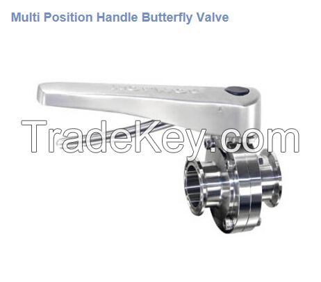 Multi Position Handle Butterfly Valve/butterfly valve/Sanitary butterfly valves/Fine Adjustment Butterfly Valve