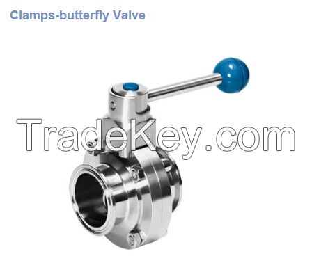 Clamps-butterfly Valve/butterfly valve/Sanitary butterfly valves/Fine Adjustment Butterfly Valve