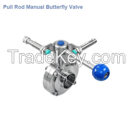 Pull Rod Manual Butterfly Valve/butterfly valve/Sanitary butterfly valves/Fine Adjustment Butterfly Valve