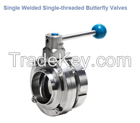 Single Welded Single-threaded Butterfly Valves/butterfly valve/Sanitary butterfly valves/Fine Adjustment Butterfly Valve