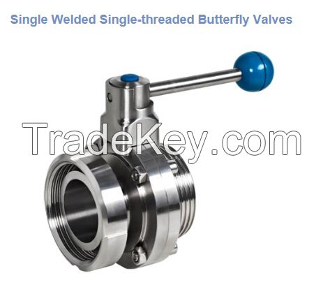 Single Welded Single-threaded Butterfly Valves/butterfly valve/Sanitary butterfly valves/Fine Adjustment Butterfly Valve