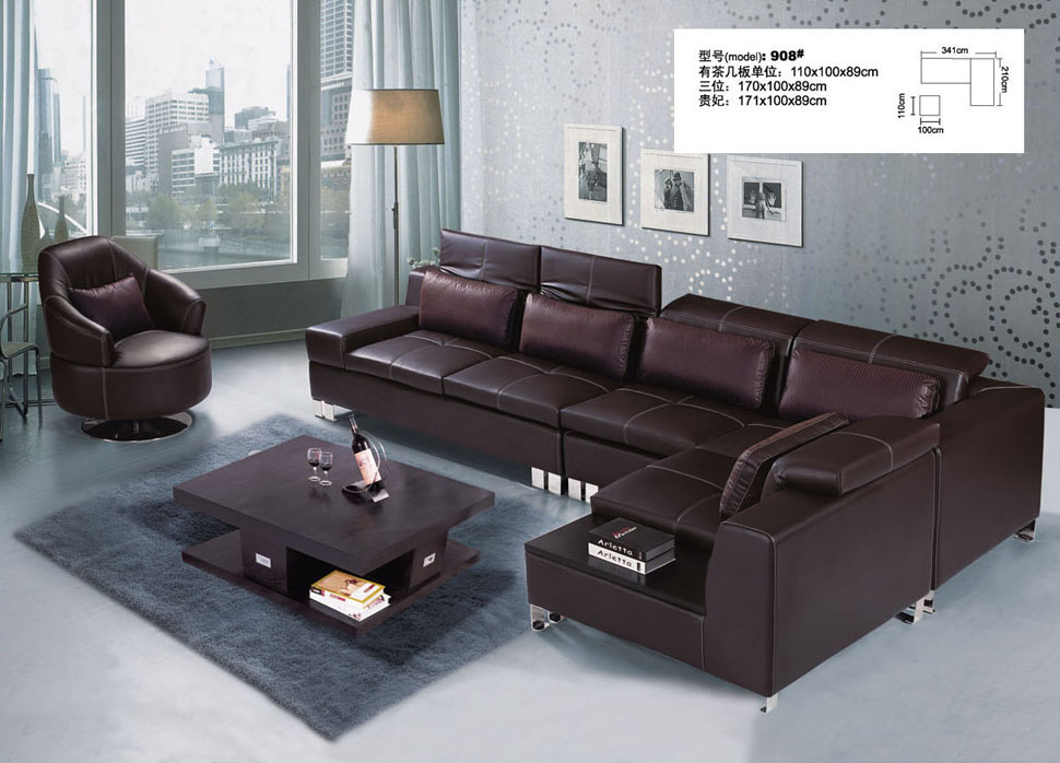 Leather corner sofa(908#)