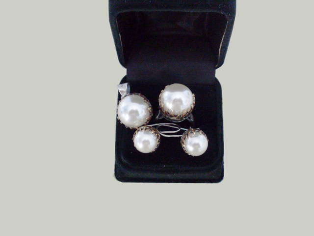 Silver Set with mother of pearl