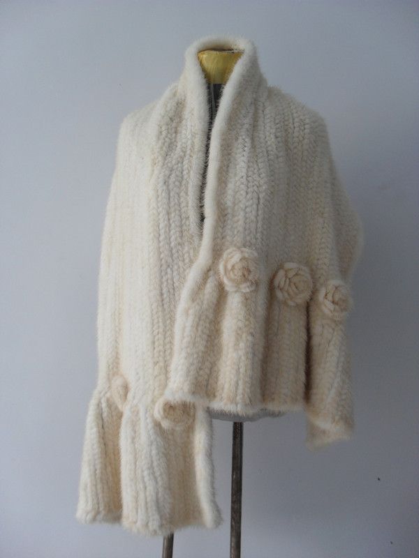 mink shawel knited handmade