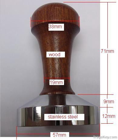 58mm wooden coffee tamper
