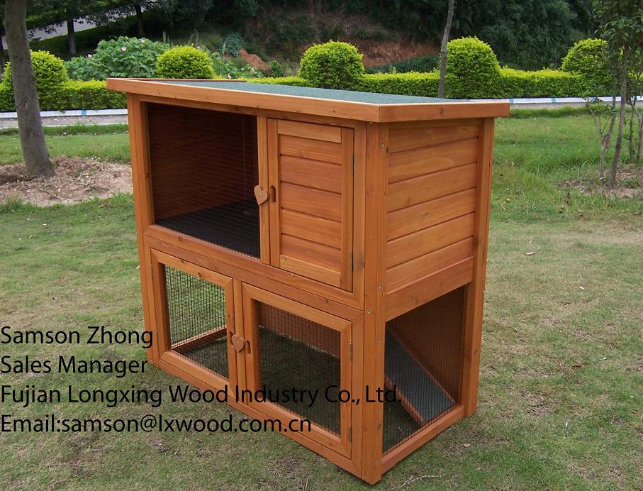 wooden rabbit hutch