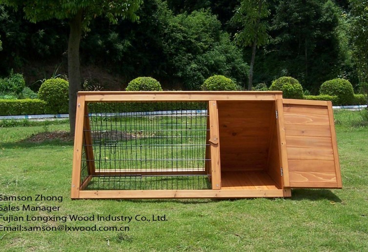 wooden  rabbit hutch