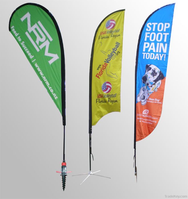 Flying Banner Stand With Spike Base