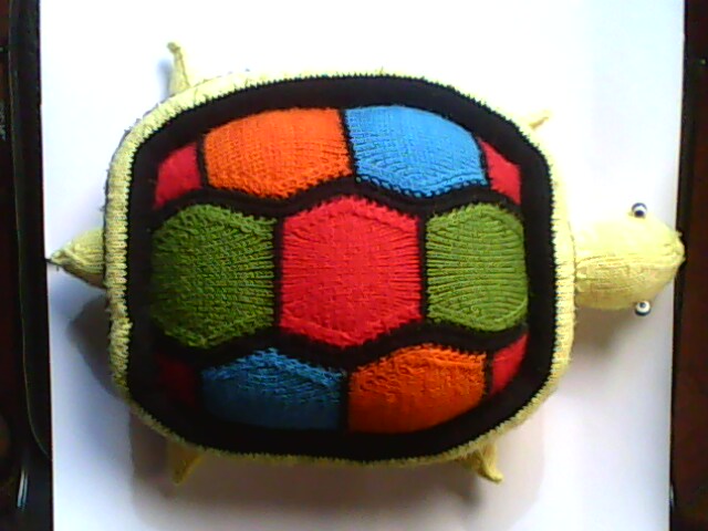handcrocheted toy tortoise