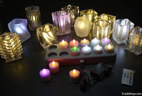 rechargeable candle, flameless candle, hospitality candle, LED tealight